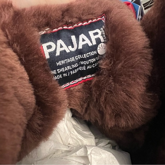 Pajar Valerie S Brown Leather Shearling Ice Gripper Waterproof Mid-Calf Boot 5.5 - Picture 9 of 15